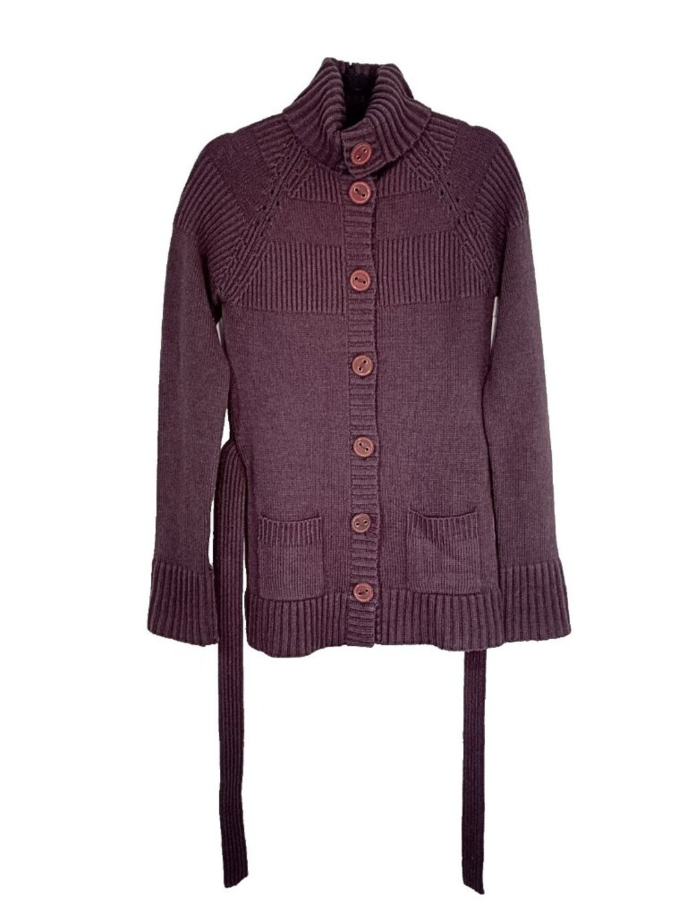 Anthropologie Moth Turtlenec Wool Alpaca Blend Button Sweater Women's Sz M